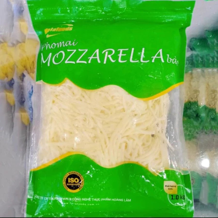 Phô mai Mozzarella bào sợi xanh - 1kg