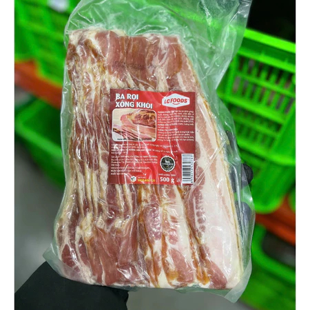 Thịt Ba rọi xông khói heo cắt lát - 500gr