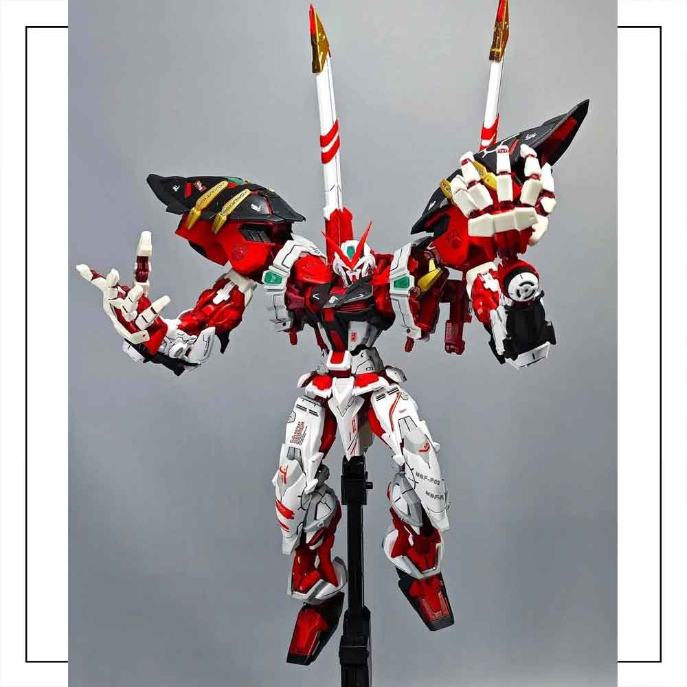 Mô Hình Lắp Ráp MG 8814 Astray Red Frame + Powered red & 150 Gerbera Straight (Tặng cán kiếm to, 3 đế, decal nước)