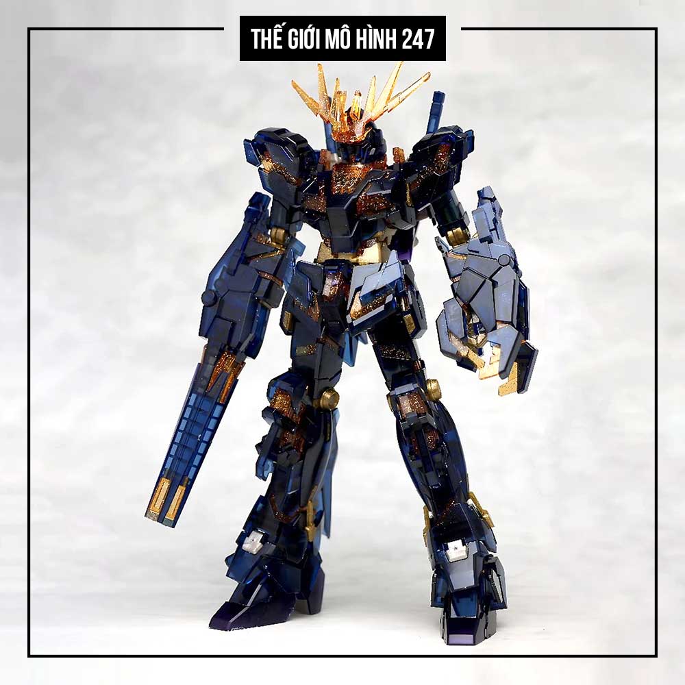 Mô hình HG Unicorn 02 Banshee Custom Color Galaxy, 1/144 Mecha, Đồ chơi lắp ráp
