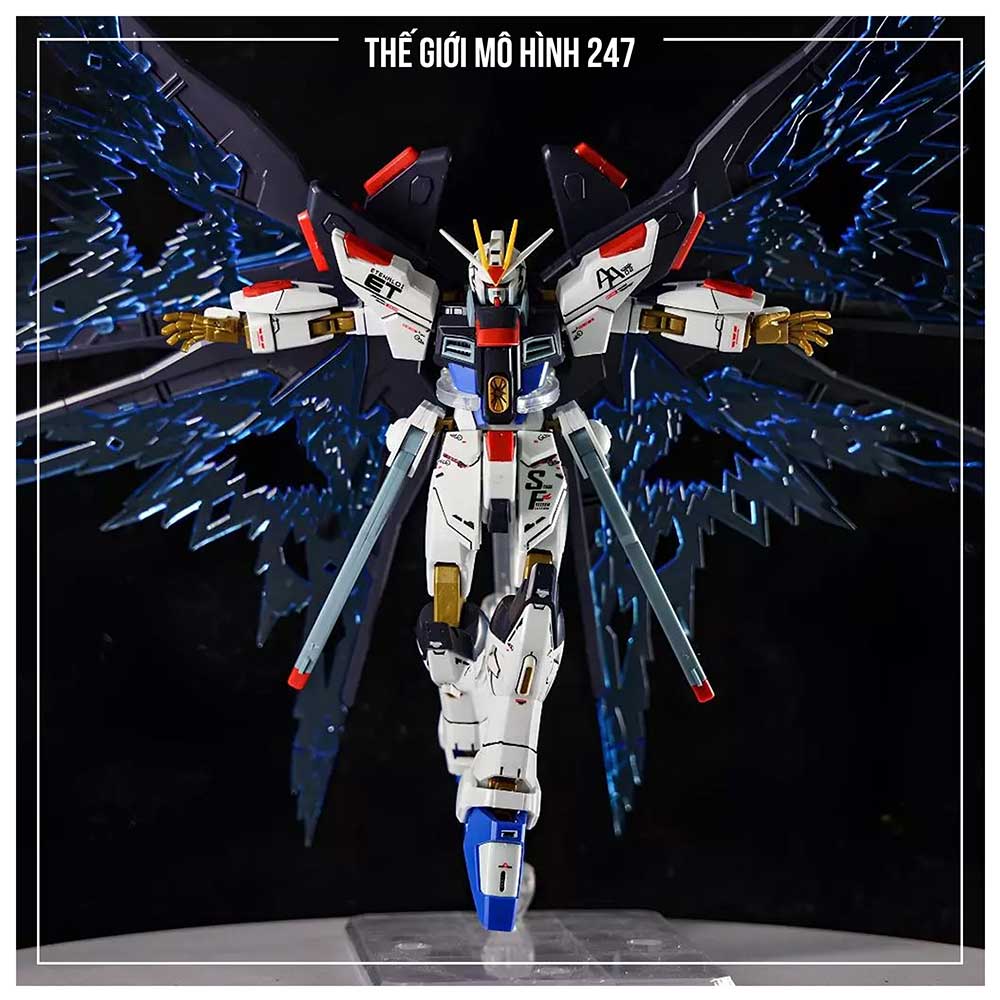 (Tặng Đế + Decal nước + Effect cánh) Mô Hình Gundam HG CE 201 Strike Freedom Fighter Revive + Wings of Light