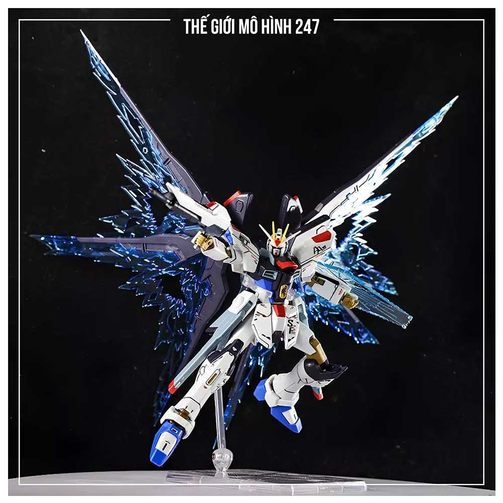 (Tặng Đế + Decal nước + Effect cánh) Mô Hình Gundam HG CE 201 Strike Freedom Fighter Revive + Wings of Light
