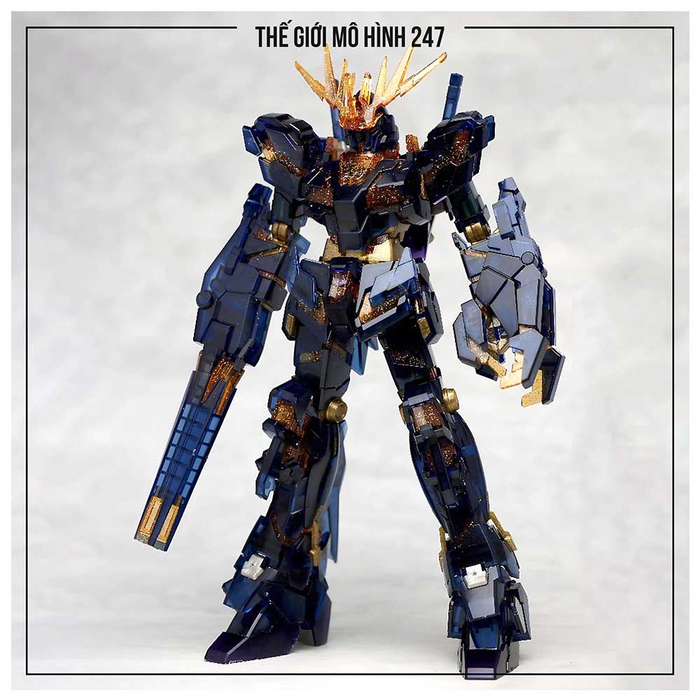 Mô hình HG Unicorn 02 Banshee Custom Color Galaxy, 1/144 Mecha, Đồ chơi lắp ráp