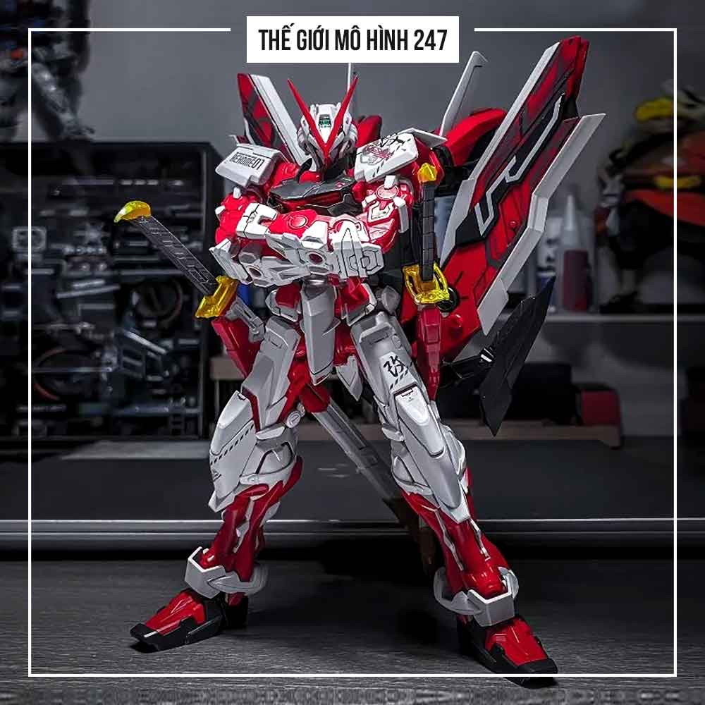 (Tặng 4 kiếm + Decal + Đế) Mô hình lắp ráp Astray Red Frame Kai MG 1/100