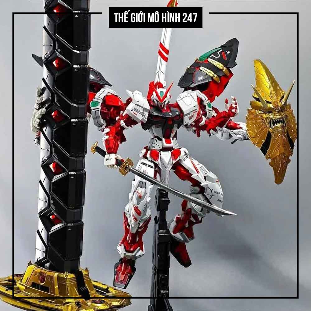 Mô Hình Lắp Ráp MG 8814 Astray Red Frame + Powered red & 150 Gerbera Straight (Tặng cán kiếm to, 3 đế, decal nước)