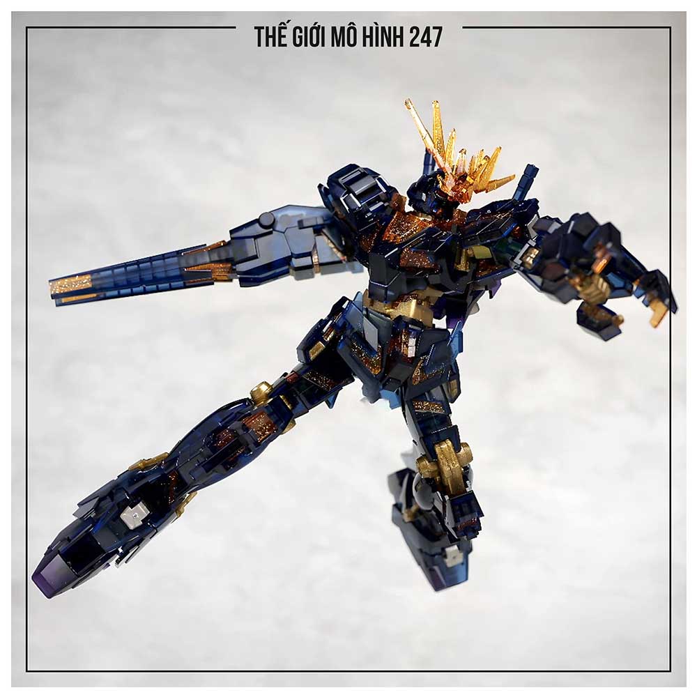 Mô hình HG Unicorn 02 Banshee Custom Color Galaxy, 1/144 Mecha, Đồ chơi lắp ráp