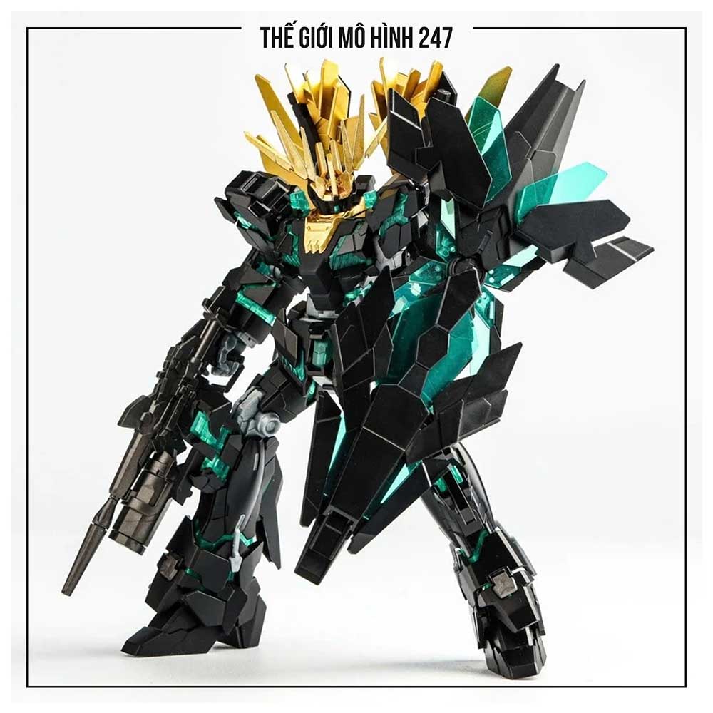 Mô hình Hg Unicorn Banshee Norn 175 Vàng Xanh Final Battle Ver, 1/144 Mecha