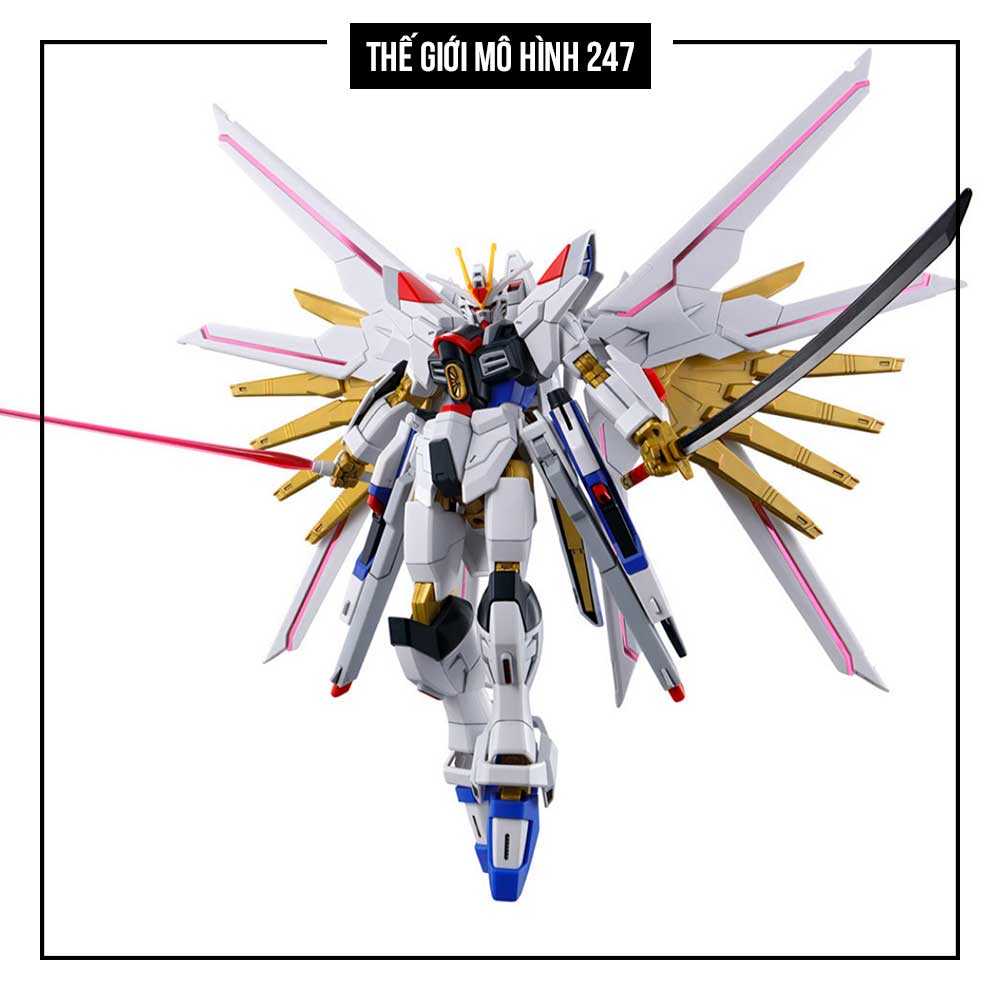 Mô Hình Gundam HG 250 Mighty Strike Freedom Fighter (Tặng đế + Decal nước)