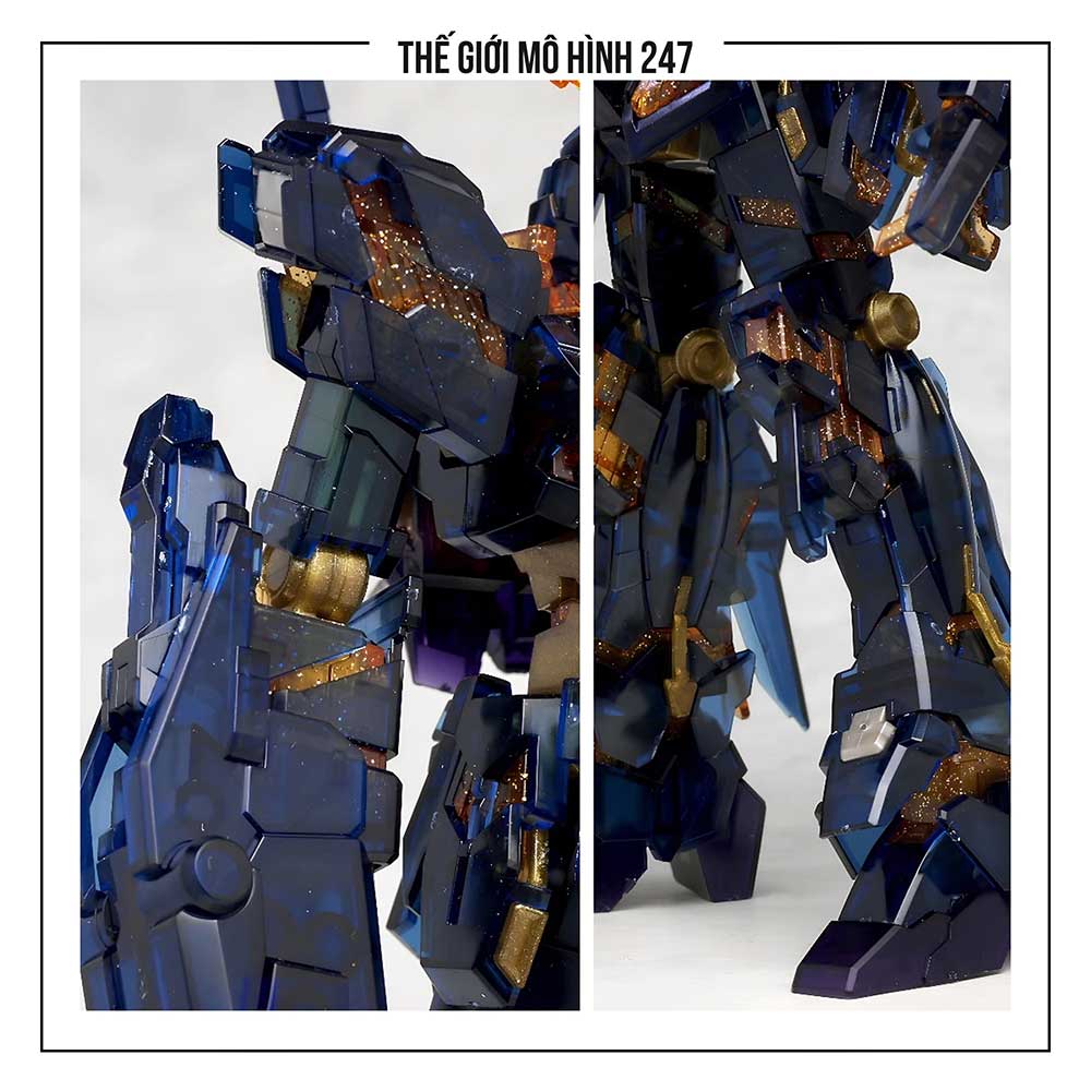 Mô hình HG Unicorn 02 Banshee Custom Color Galaxy, 1/144 Mecha, Đồ chơi lắp ráp