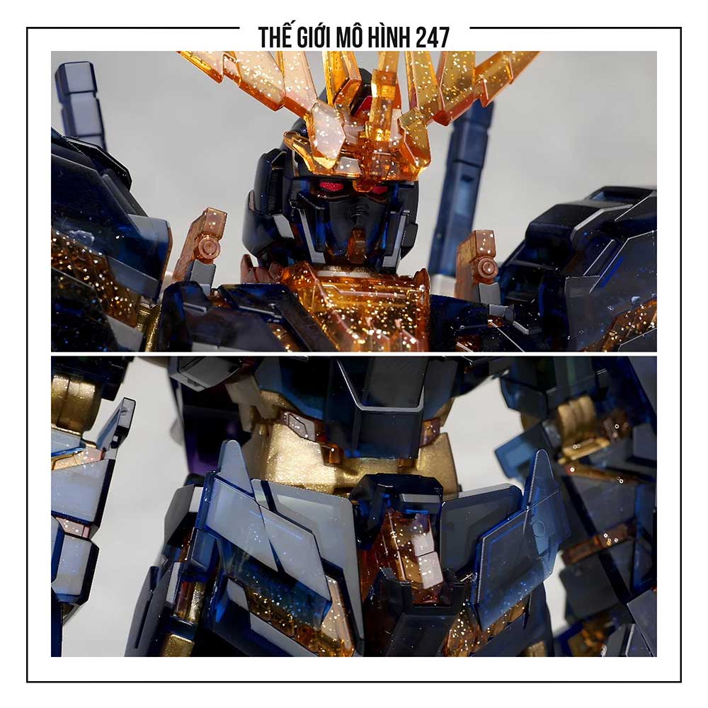 Mô hình HG Unicorn 02 Banshee Custom Color Galaxy, 1/144 Mecha, Đồ chơi lắp ráp