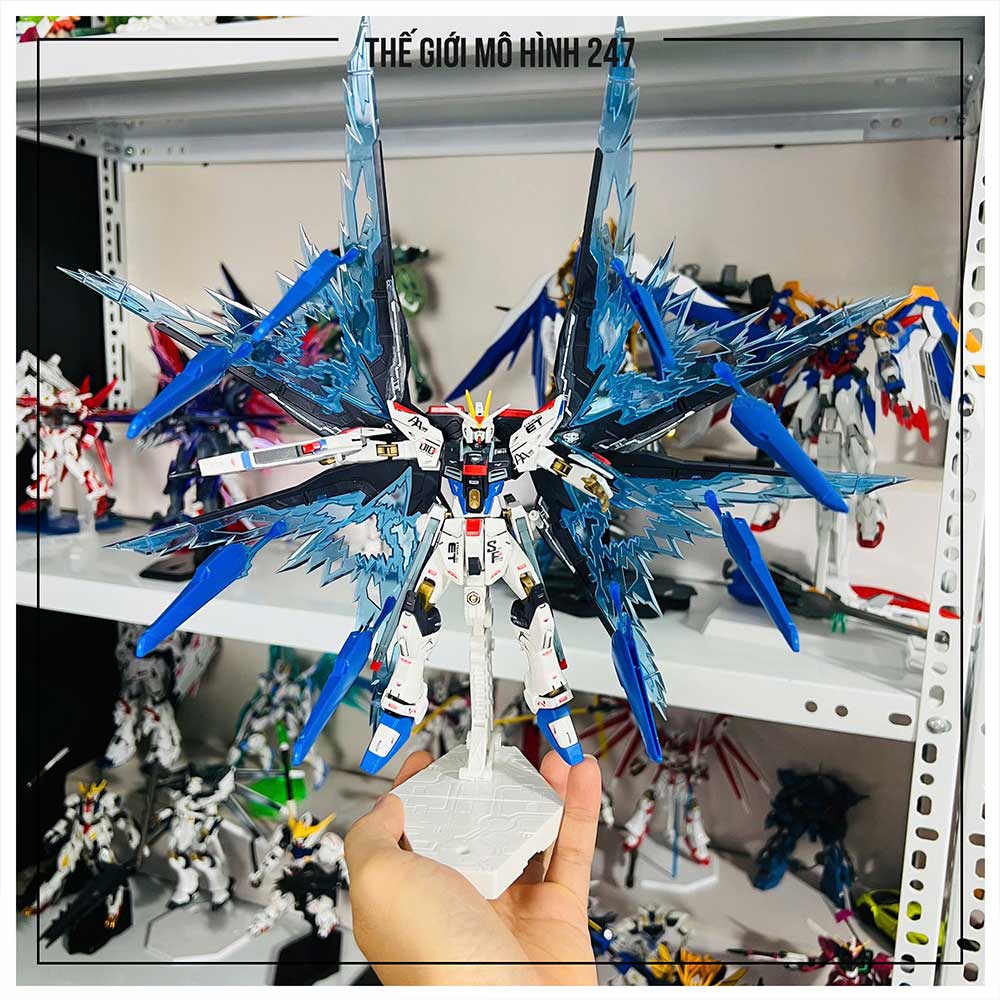 (Tặng Đế + Decal nước + Effect cánh) Mô Hình Gundam HG CE 201 Strike Freedom Fighter Revive + Wings of Light