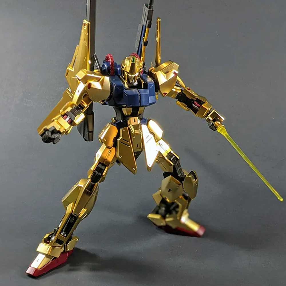 Mô Hình Gundam HG Hyaku Shiki Gold - Kèm đế + Decal nước