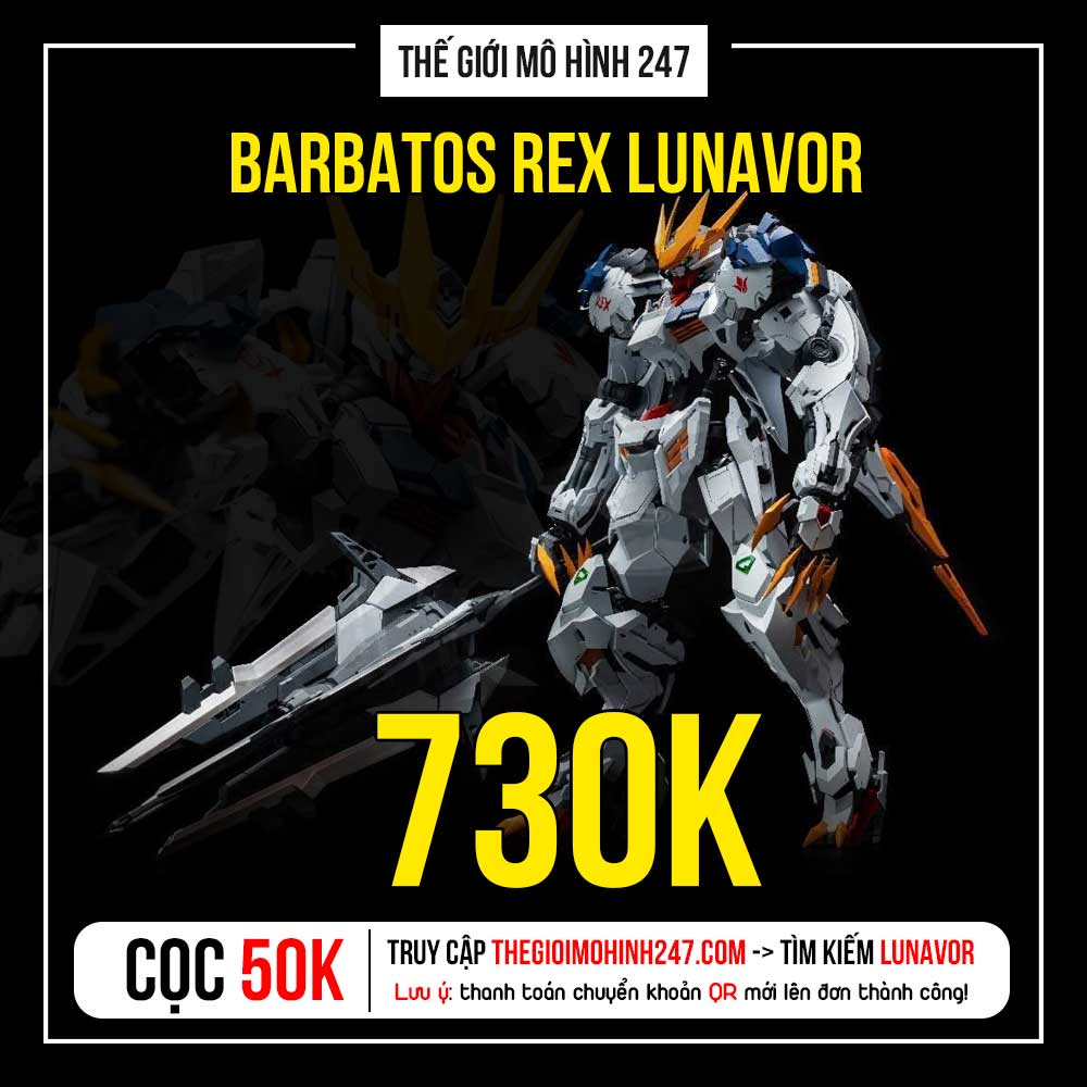 Mô hình lắp ráp Barbatos Rex Lunavor 1/100 + Đế + Decal nước