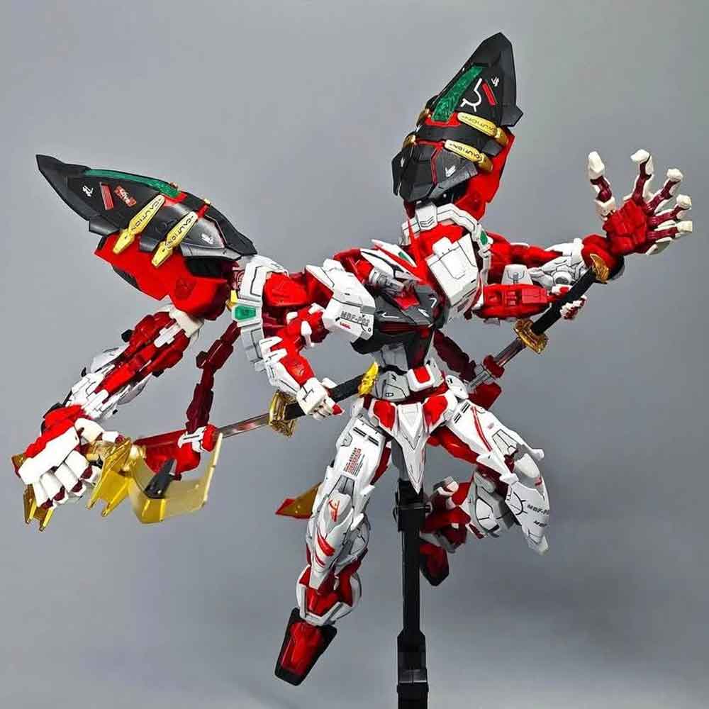 Mô Hình Lắp Ráp MG 8814 Astray Red Frame + Powered red & 150 Gerbera Straight (Tặng cán kiếm to, 3 đế, decal nước)
