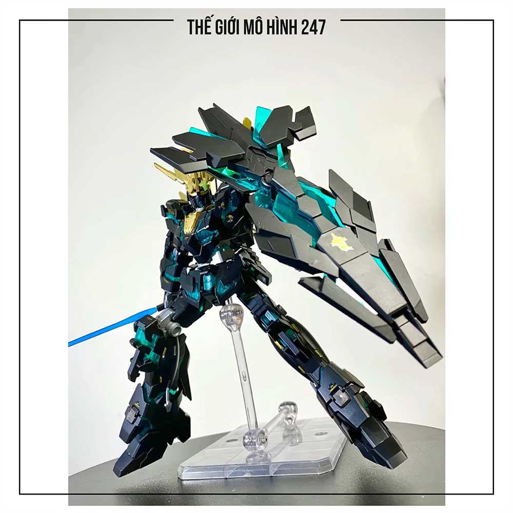Mô hình Hg Unicorn Banshee Norn 175 Vàng Xanh Final Battle Ver, 1/144 Mecha