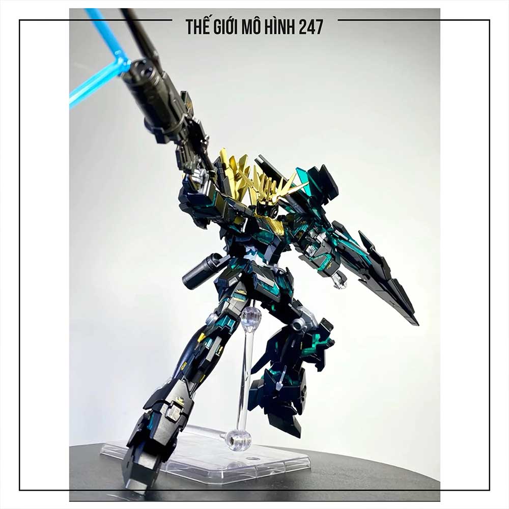 Mô hình Hg Unicorn Banshee Norn 175 Vàng Xanh Final Battle Ver, 1/144 Mecha