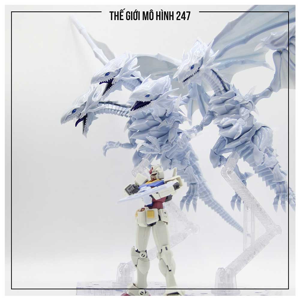Mô hình Rồng Trắng Mắt Xanh 3 đầu - Blue Eyes White Dragon (Tặng đế)