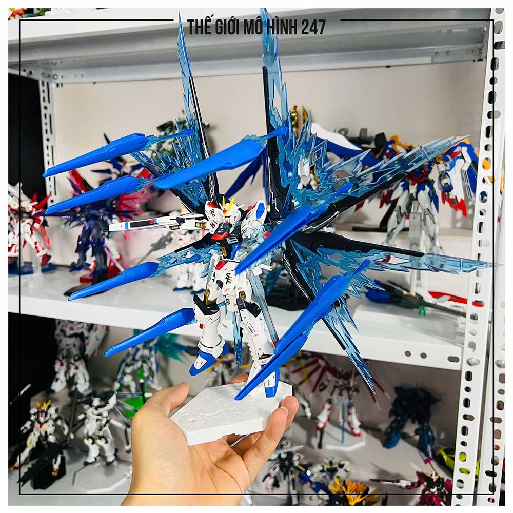 (Tặng Đế + Decal nước + Effect cánh) Mô Hình Gundam HG CE 201 Strike Freedom Fighter Revive + Wings of Light