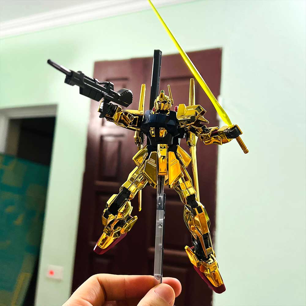Mô Hình Gundam HG Hyaku Shiki Gold - Kèm đế + Decal nước