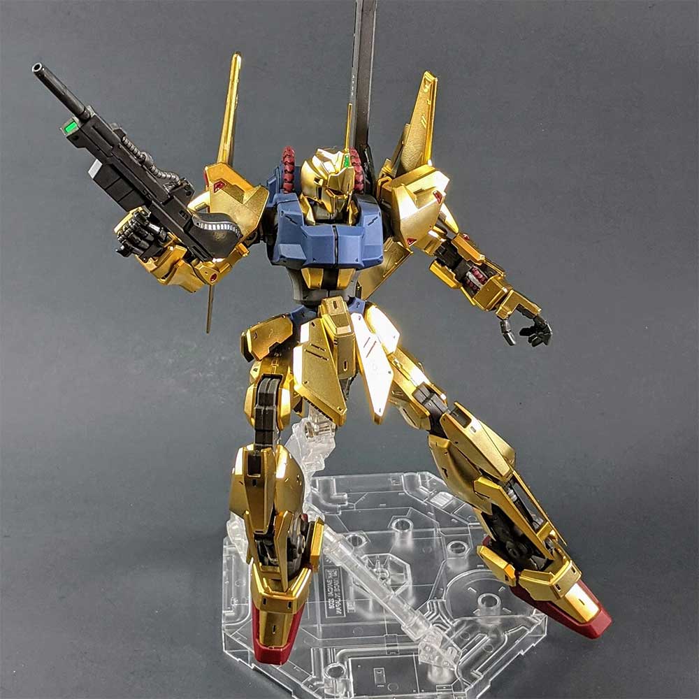 Mô Hình Gundam HG Hyaku Shiki Gold - Kèm đế + Decal nước