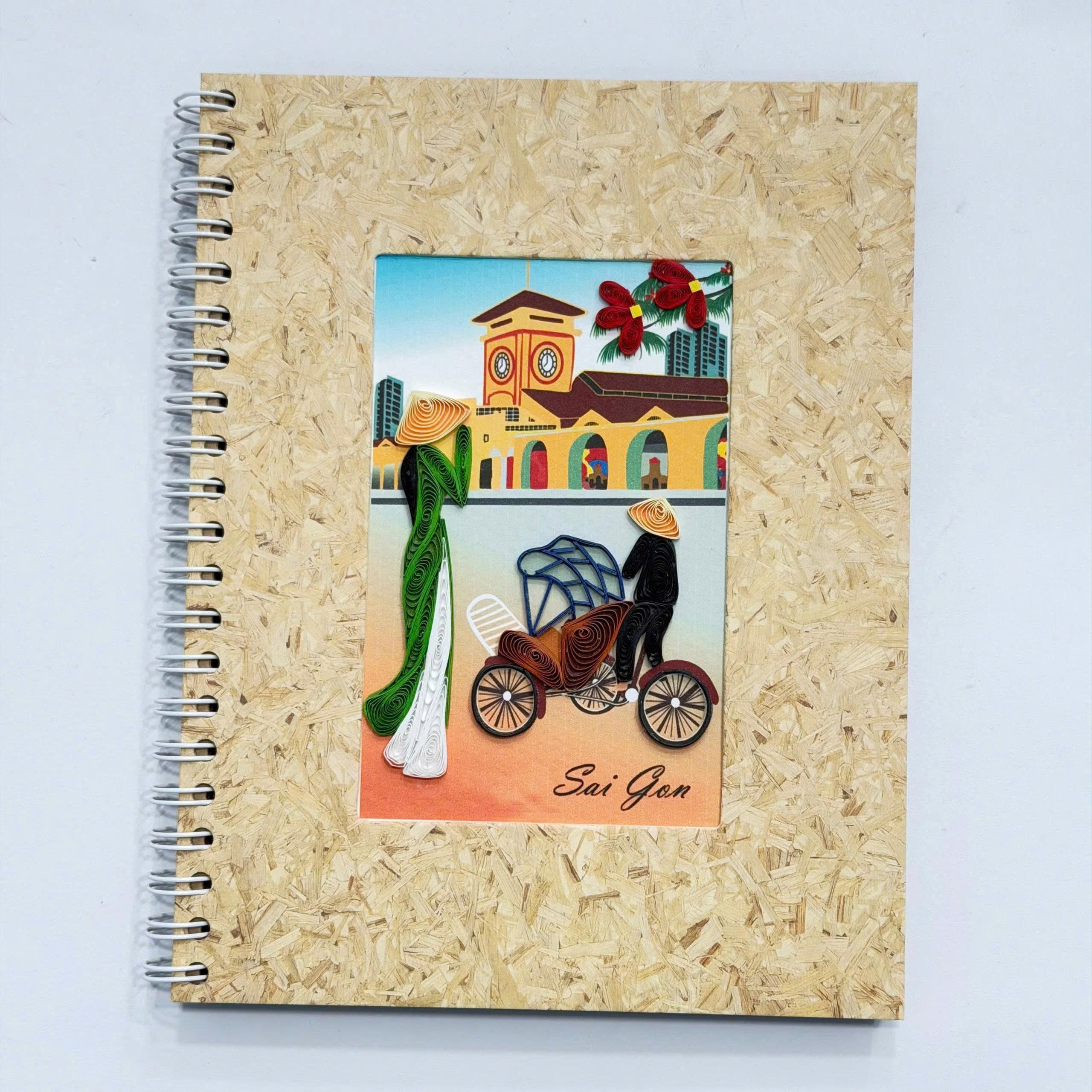 Sổ bìa giấy xoắn thủ công làm quà tặng ý nghĩa