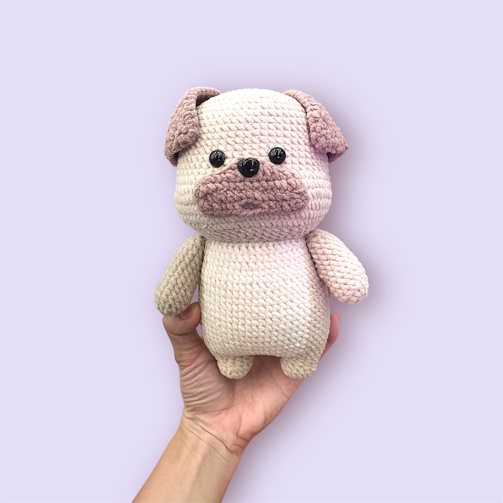 Thú Len Chó Pug Móc Len Thủ Công Dễ Thương