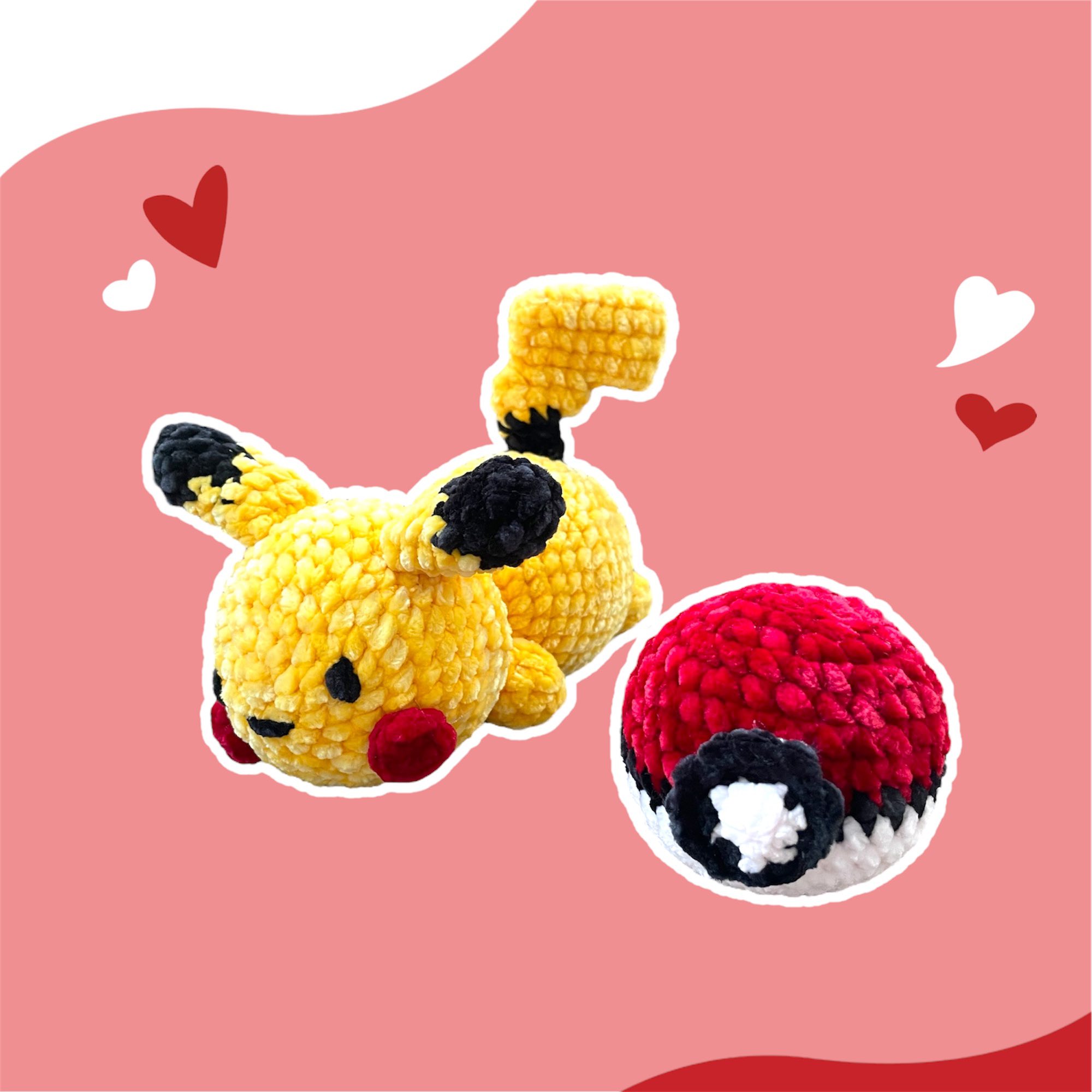 Pokemon Pikachu móc len handmade