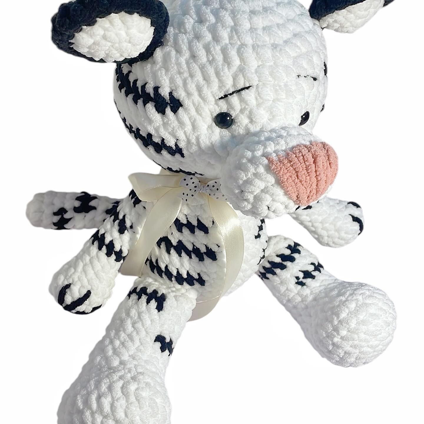 Thú len con hổ nhồi bông size lớn Quà tặng handmade