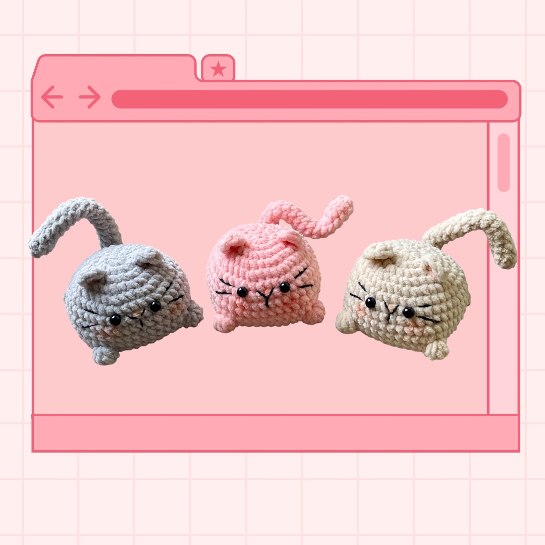 Mèo Móc Len Thú Len Handmade Len Nhung Gấu