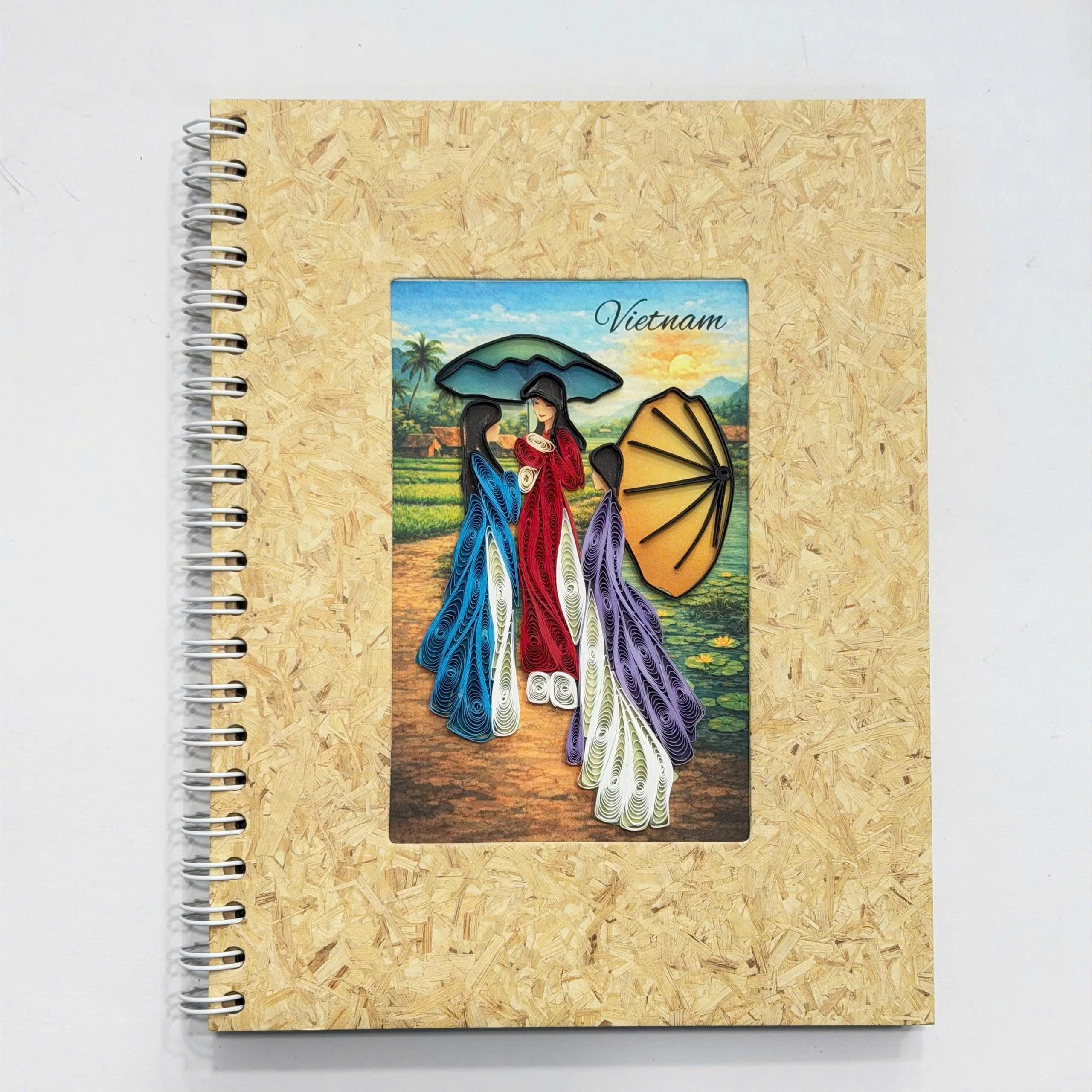 Sổ bìa giấy xoắn thủ công làm quà tặng ý nghĩa