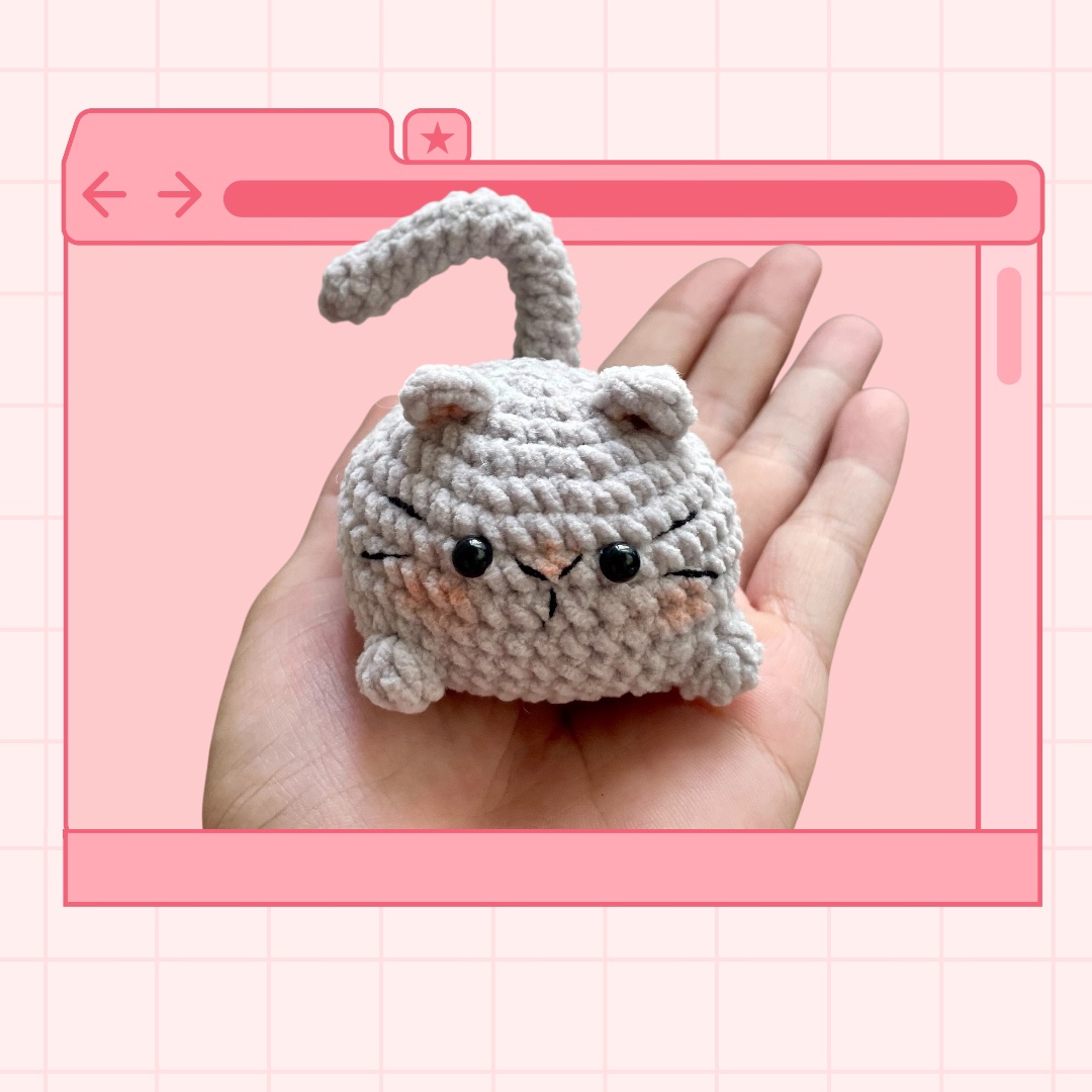 Mèo Móc Len Thú Len Handmade Len Nhung Gấu