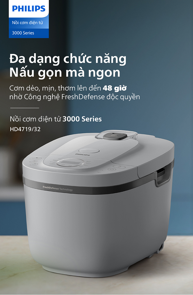 Nồi cơm điện tử Philips 1.8 lít HD4719/32