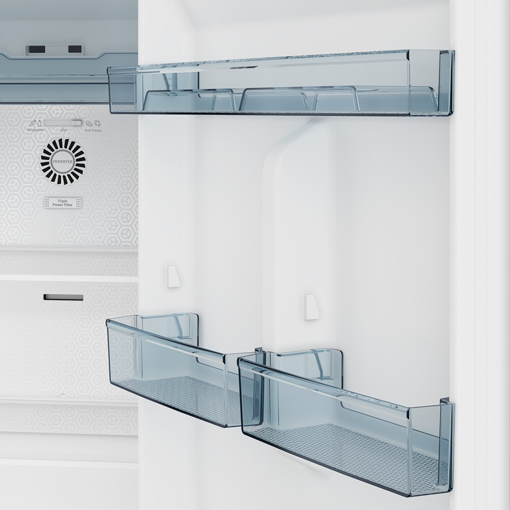 Tủ lạnh Hitachi Inverter Grand Carbon 374 lít HRTN6408