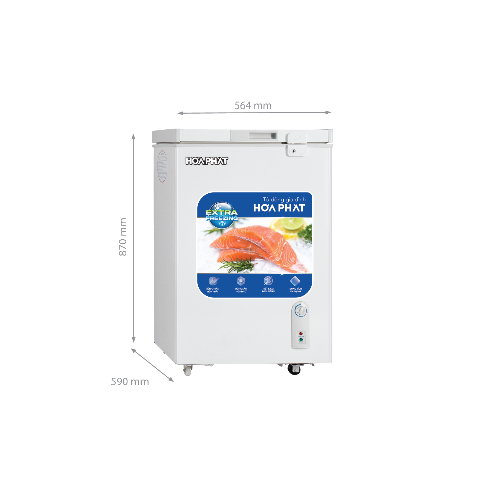 Tủ đông Hòa Phát 107 lít HPF AN6107