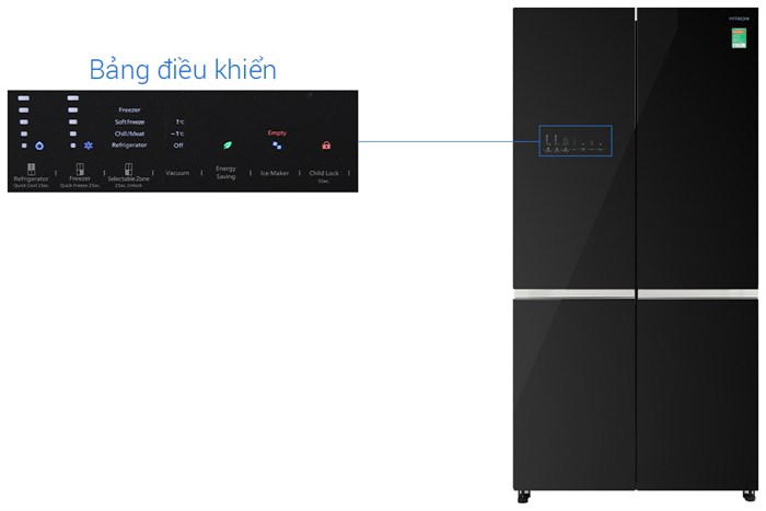 Tủ lạnh Hitachi Inverter 569 lít Multi Door R-WB640VGV0