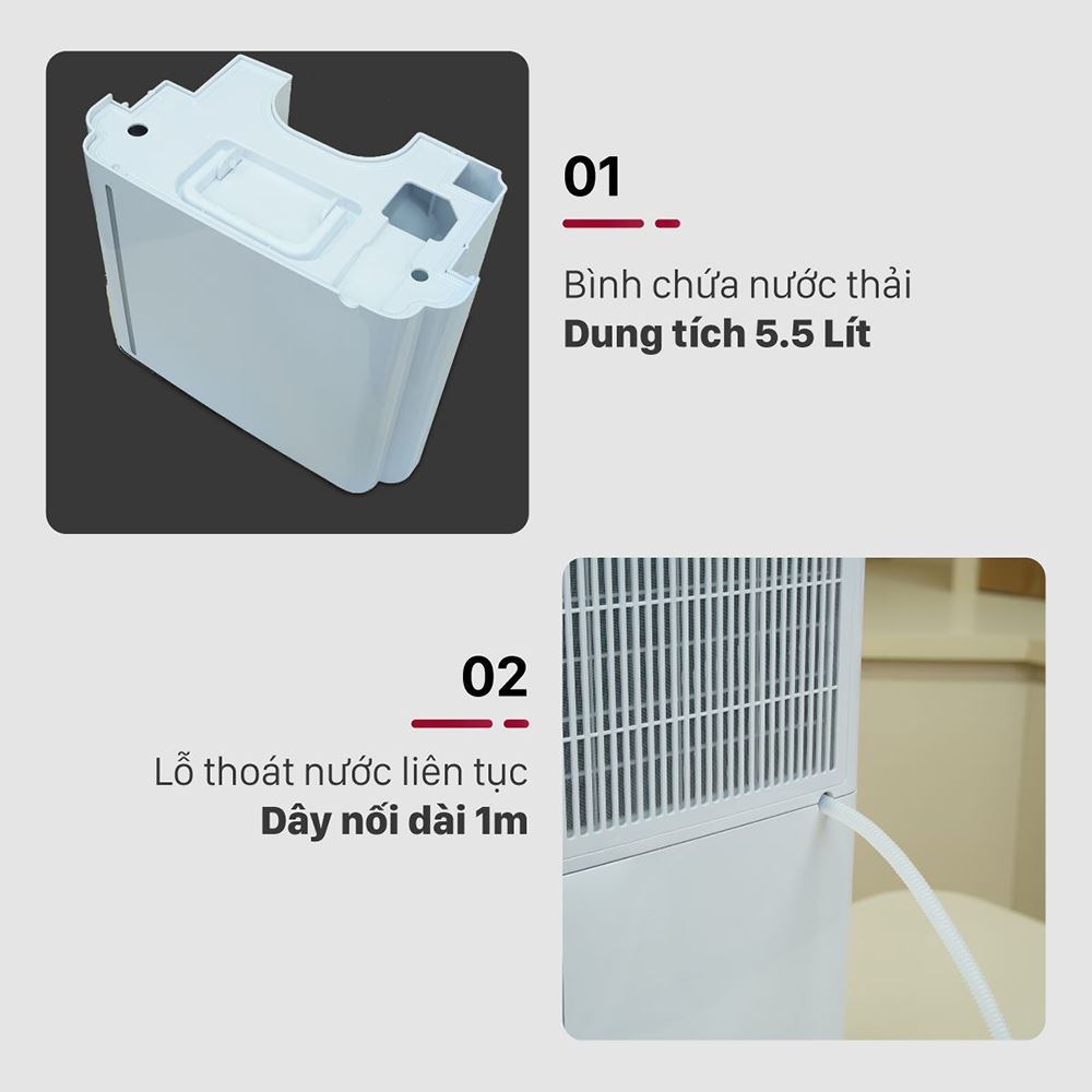 Máy hút ẩm FUJIHOME DH25W-HEPA-NEW