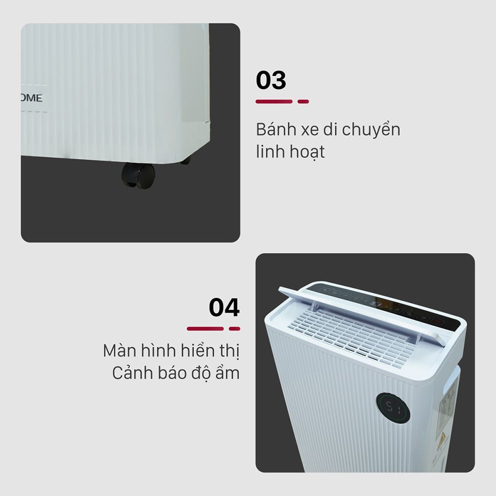 Máy hút ẩm FUJIHOME DH25W-HEPA-NEW
