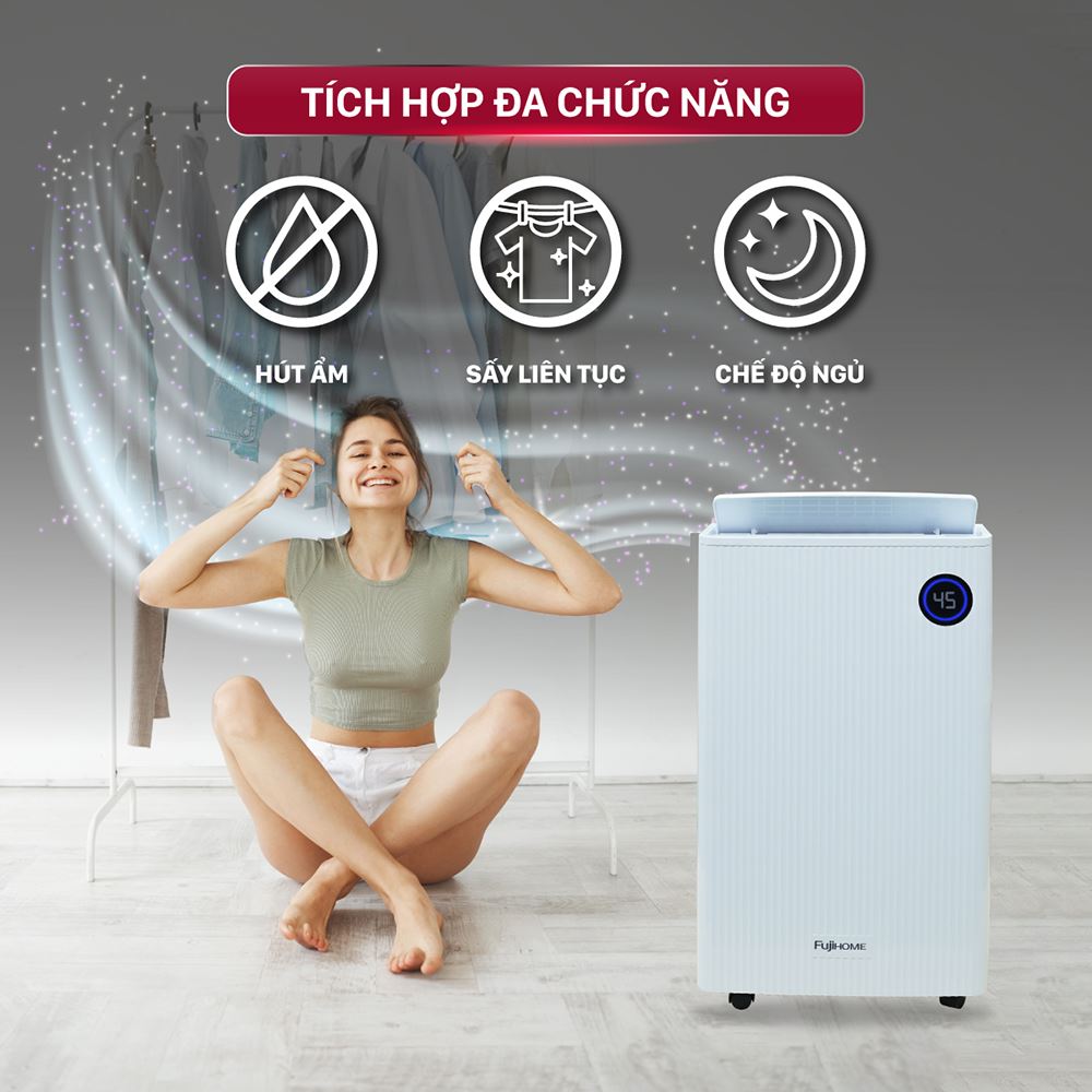 Máy hút ẩm FUJIHOME DH25W-HEPA-NEW