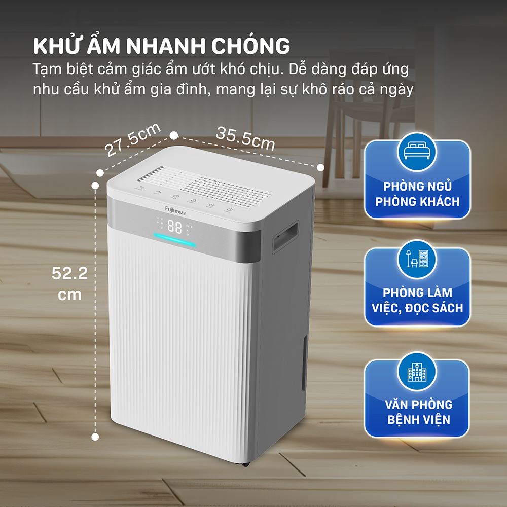 MÁY HÚT ẨM FUJIHOME DH30NW