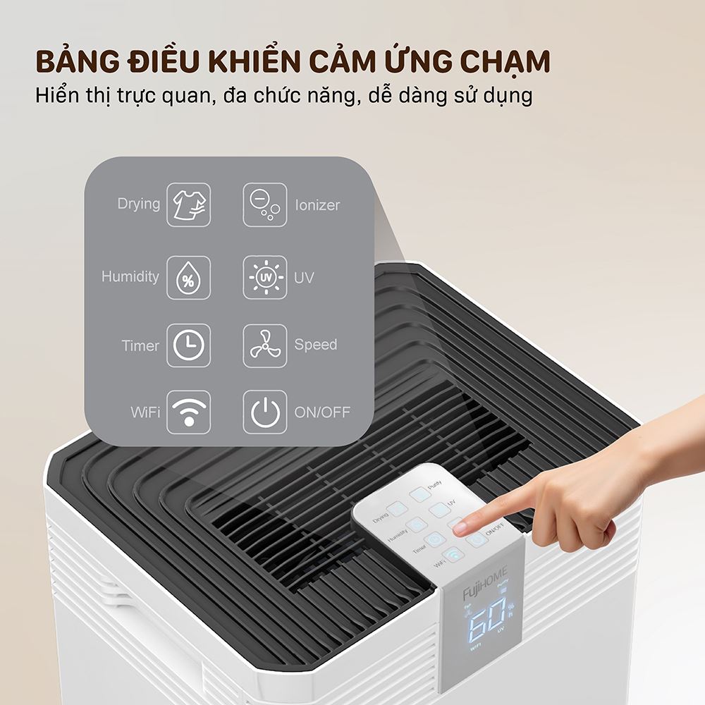 MÁY HÚT ẨM FUJIHOME DH60W-HEPA