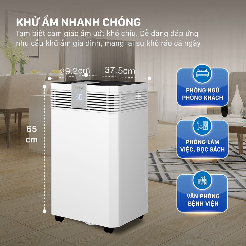 MÁY HÚT ẨM FUJIHOME DH60W-HEPA