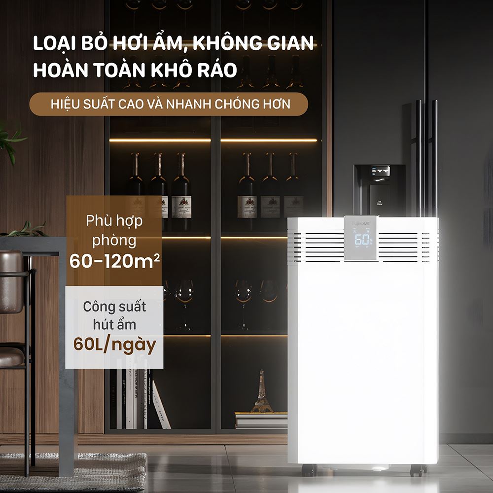 MÁY HÚT ẨM FUJIHOME DH60W-HEPA