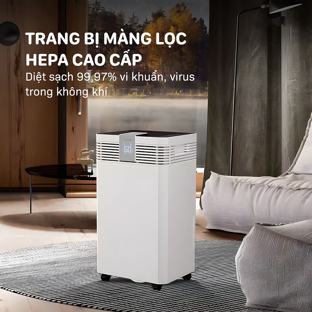 MÁY HÚT ẨM FUJIHOME DH60W-HEPA
