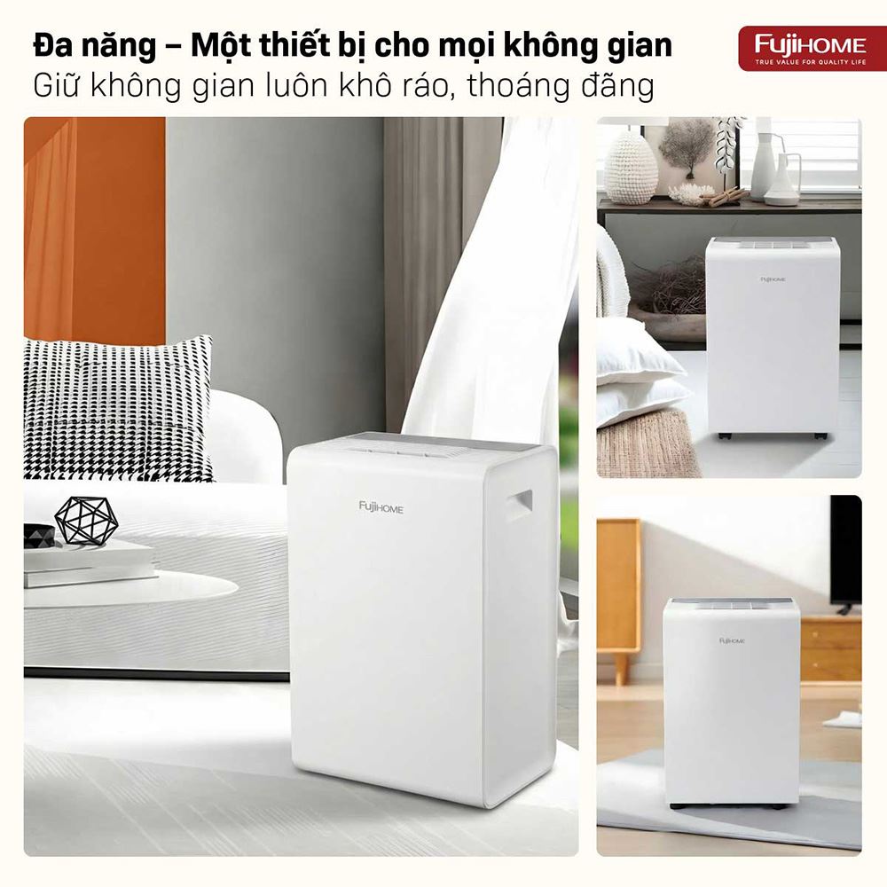 Máy hút ẩm kết hợp lọc không khí FUJIHOME DH14W-HEPA