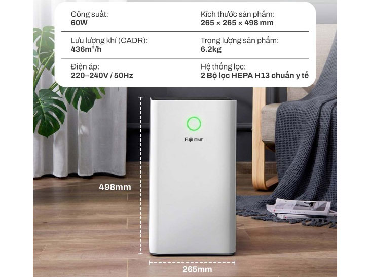 MÁY LỌC KHÔNG KHÍ FUJIHOME AP5Pro