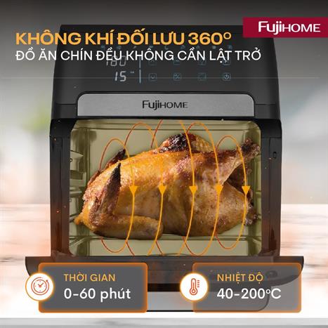 Nồi chiên không dầu FUJIHOME 12 lít A12DB