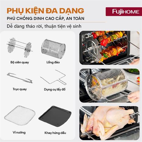 Nồi chiên không dầu FUJIHOME 12 lít A12DB