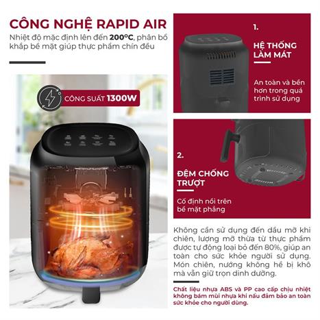 Nồi chiên không dầu FUJIHOME 3.2 lít A3B