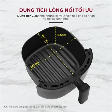 Nồi chiên không dầu FUJIHOME 3.2 lít A3B