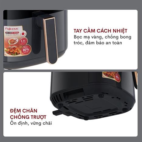 Nồi chiên không dầu FUJIHOME 5.5 lít A5GG